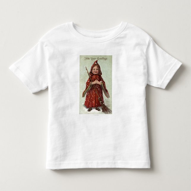 Camiseta De Bebé Niño vestido en capa roja (Anverso)