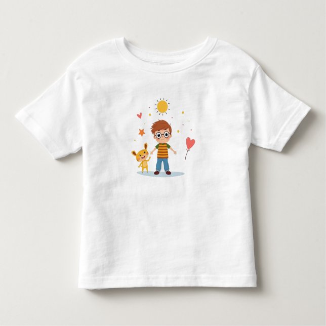 Camiseta De Bebé Niño y amigo del tigre (Anverso)