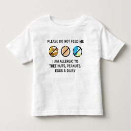 Camiseta De Bebé Niños adaptables de la alarma de la alergia del