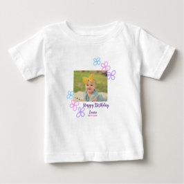 Camiseta De Bebé Niños bebé primer cumpleaños añadir fecha añadir f