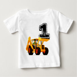 Camiseta De Bebé Niños bebé primer cumpleaños Construcción de excav