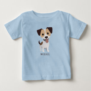 Camiseta De Bebé Niños Cachorro Lindo Perro Dibujos Nombre Personal