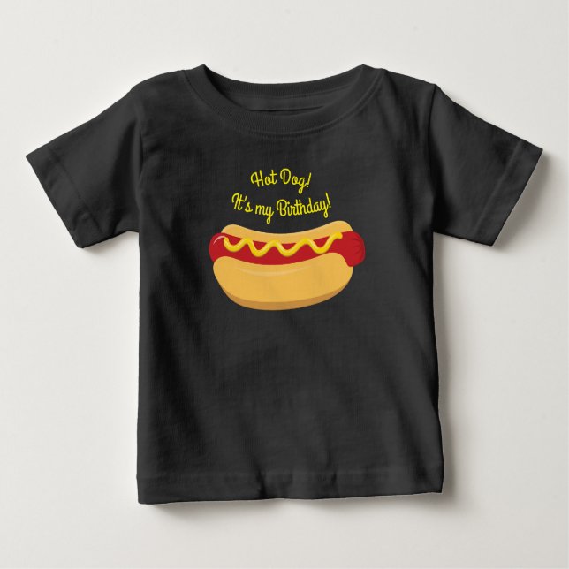 Camiseta De Bebé Niños caninos calientes Fiesta de cumpleaños Cocin (Anverso)