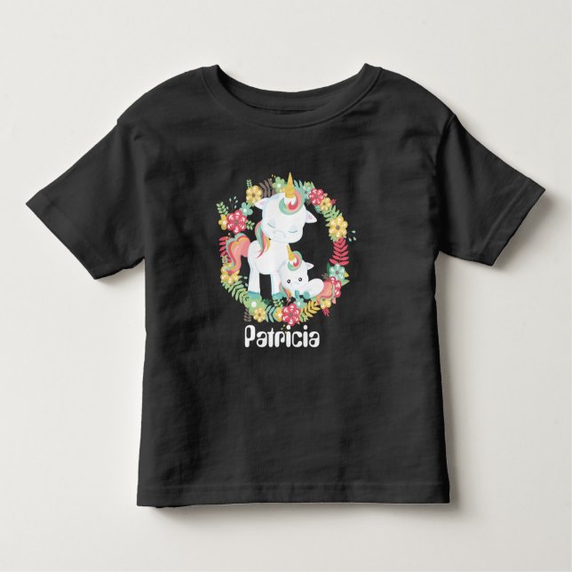 Camiseta De Bebé Niños chicas lindos unicornio Fantasy hoodie (Anverso)