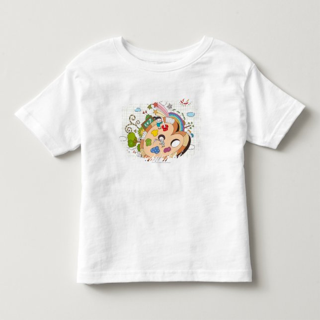 Camiseta De Bebé Niños con las brochas (Anverso)