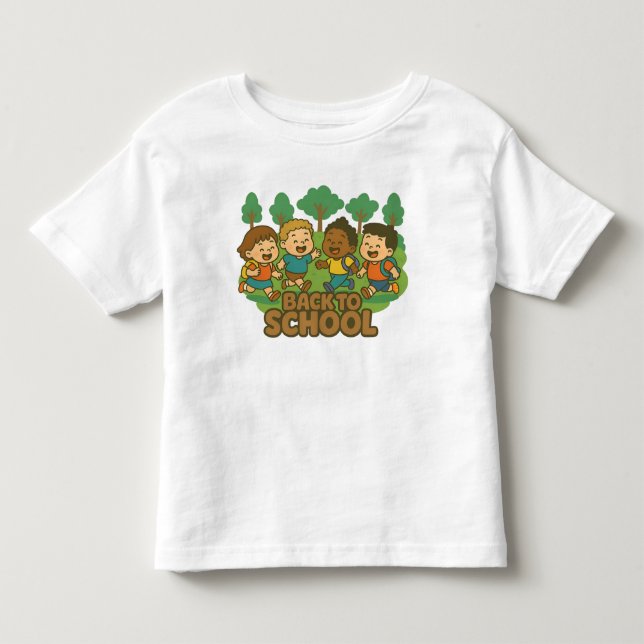 Camiseta De Bebé Niños corren felices (Anverso)