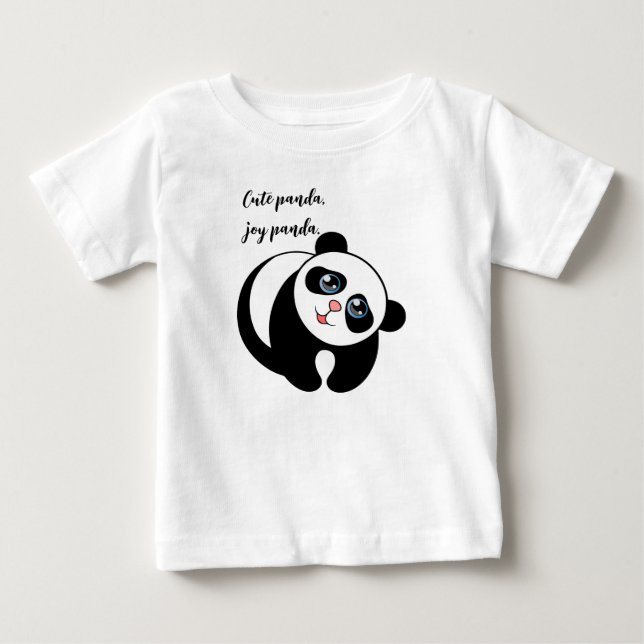 Camiseta De Bebé Niños Cute Panda (Anverso)