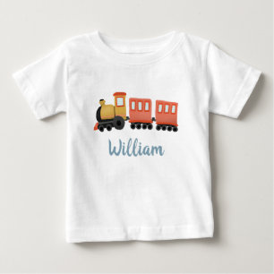 Camiseta De Bebé Niños Cute Viaje En Tren Transporte