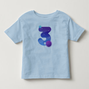 Camiseta De Bebé Niños de 3 años planean espacio de 3 años Ki
