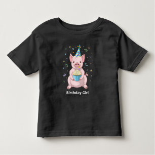Camiseta De Bebé Niños de cerdo rosados Fiestas de cumpleaños Gorra