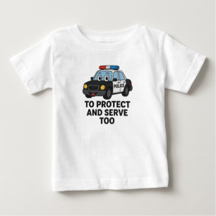 Camiseta De Bebé Niños de coches de policía