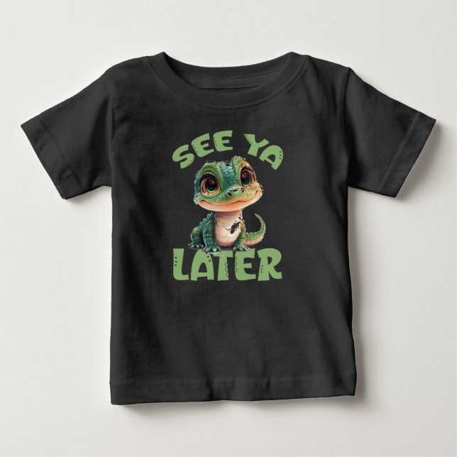 Camiseta De Bebé Niños de Cocodrilo Adiós (Anverso)