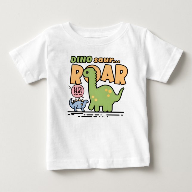 Camiseta De Bebé Niños de Dinosaur Roar (Anverso)
