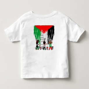 Camiseta De Bebé Niños de Gaza pintando la bandera de Palestina