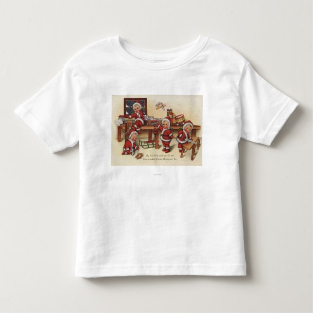 Camiseta De Bebé Niños de GreetingLittle del navidad en el banco de (Anverso)