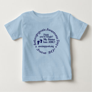 Camiseta De Bebé Niños de la AMC Concientización Tee *Hermana*
