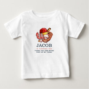 Camiseta De Bebé Niños de la Marina de Béisbol Azul Nacimiento Fies
