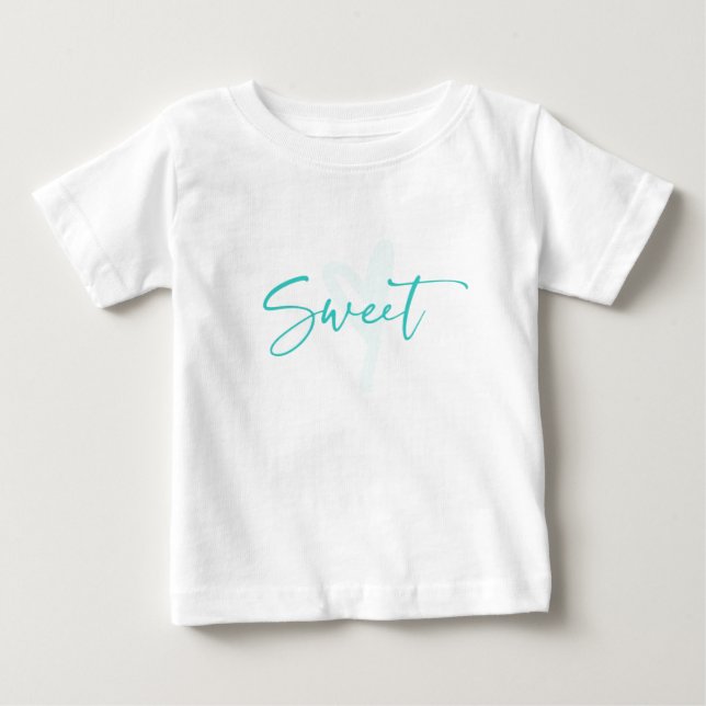 Camiseta De Bebé Niños de la tipografía dulce (Anverso)