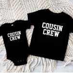 Camiseta De Bebé Niños de la tripulación de primo<br><div class="desc">Prendas personalizados personalizadas con el gráfico "Cousin Crew" u otro texto personalizado. Utilice las herramientas de diseño para editar los tipos de letra y los colores del texto o agregue sus propias fotos para crear un diseño de camiseta personalizado. Seleccione entre una amplia variedad de camisetas, camisetas de tanque y...</div>