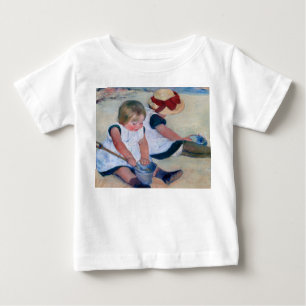 Camiseta De Bebé Niños de Mary Cassatt jugando en la playa 1884