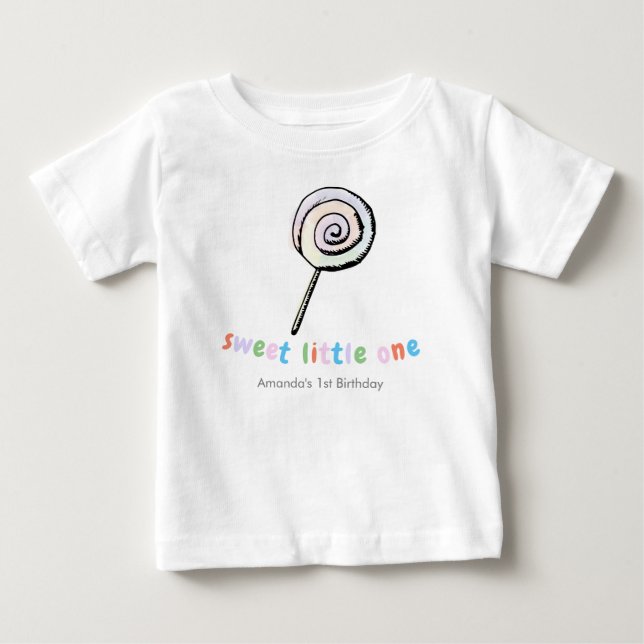Camiseta De Bebé Niños de niña dulce personalizada (Anverso)