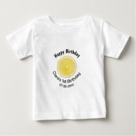 Camiseta De Bebé Niños de primer cumpleaños limón de nacimiento agr