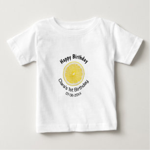 Camiseta De Bebé Niños de primer cumpleaños limón de nacimiento agr