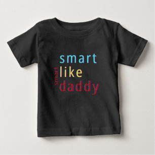 Camiseta De Bebé Niños de verano inteligentes como papi pequeño