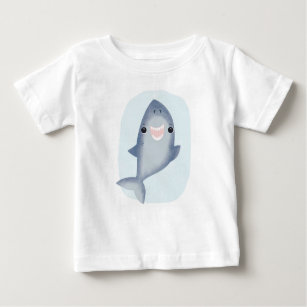 Camiseta De Bebé Niños del bebé Shark chicos Habitación temática oc