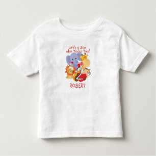Camiseta De Bebé Niños del cumpleaños de los animales del parque