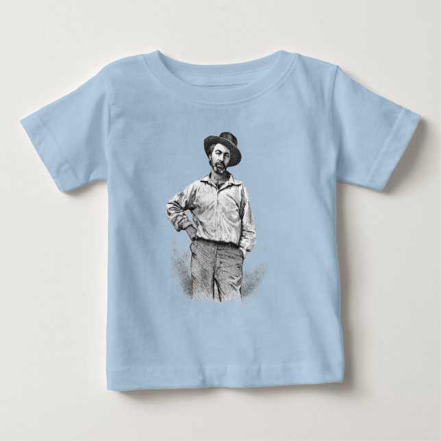 Camiseta De Bebé Niños del retrato de Walt Whitman (Anverso)