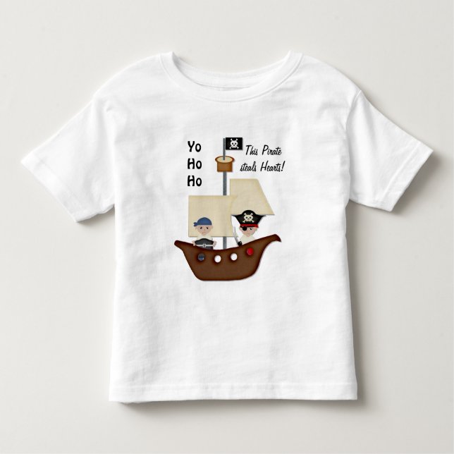 Camiseta De Bebé Niños del Tesoro de Barcos Piratas (Anverso)