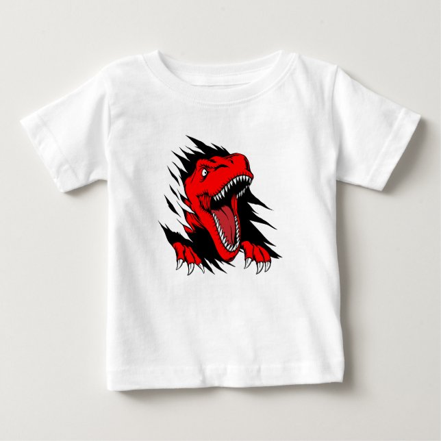 Camiseta De Bebé Niños dinosaurios (Anverso)