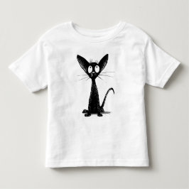 Camiseta De Bebé Niños divertidos del gato negro