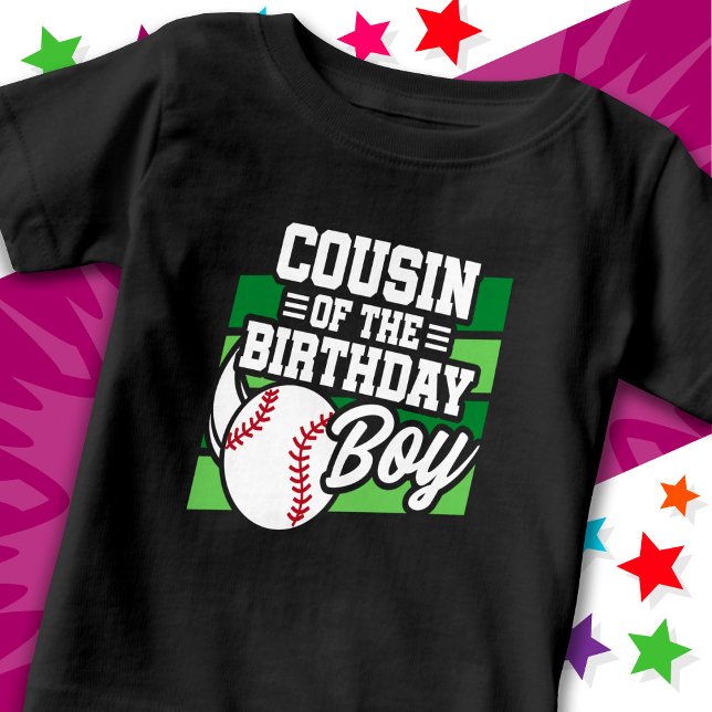 Camiseta De Bebé Niños divertidos Fiesta de béisbol primo del niño  (Subido por el creador)