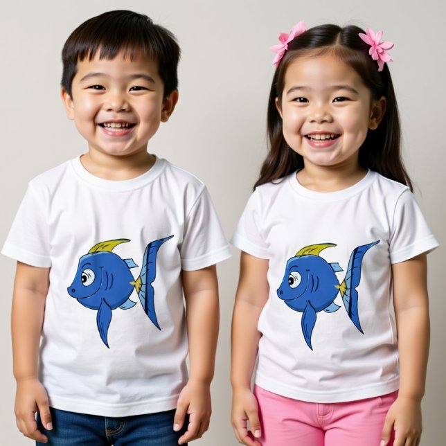 Camiseta De Bebé Niños divertidos personalizados peces angulares az (Subido por el creador)