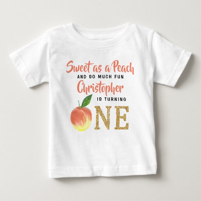 Camiseta De Bebé Niños dulces de cada uno de los primeros cumpleaño (Anverso)