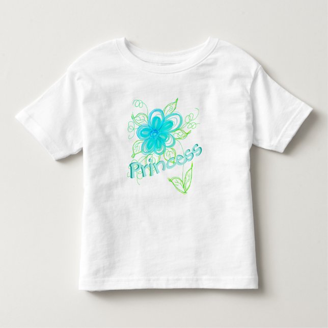 Camiseta De Bebé Niños floridos Princesas Shirt (Anverso)