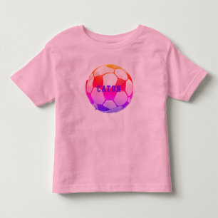 Camiseta De Bebé Niños Futbol Personalizado Rosa