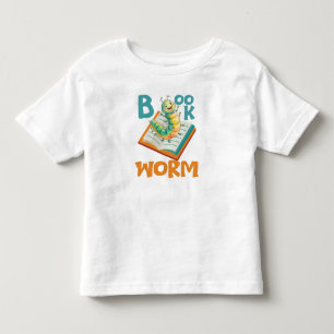 Camiseta De Bebé Niños Gusano de Libro