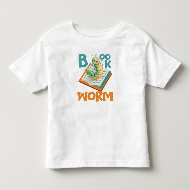 Camiseta De Bebé Niños Gusano de Libro (Anverso)