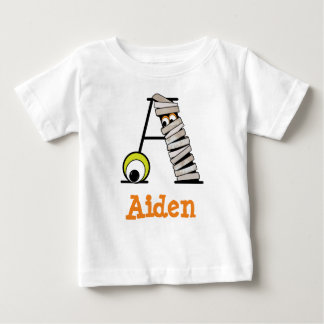 Camiseta De Bebé Niños HALLOWEEN Camisas de momia con Monograma Ini