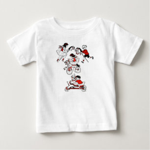 Camiseta De Bebé Niños jugando con juguetes Ilustración vintage