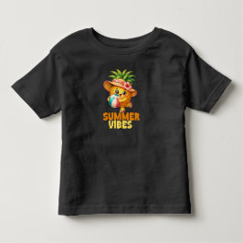 Camiseta De Bebé Niños Lindos Piña Vibraciones de Verano