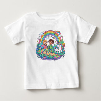 Camiseta De Bebé Niños Lindos y Aventura Mágica de Unicornio Arcoír