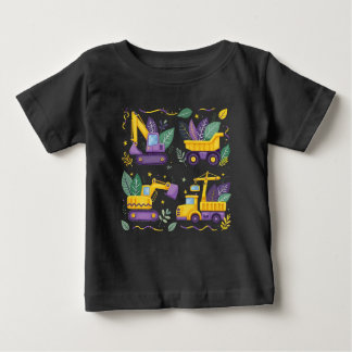 Camiseta De Bebé Niños Mardi Gras Construcción Camión Cute Vehículo