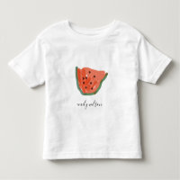 Niños modernos a mano dibujaron fruta de la sandía