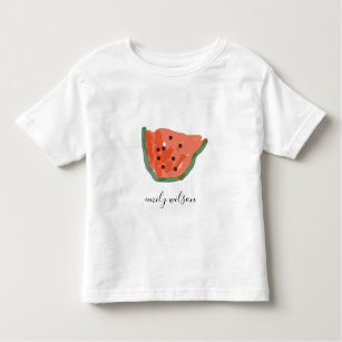 Camiseta De Bebé Niños modernos a mano dibujaron fruta de la sandía