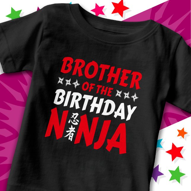 Camiseta De Bebé Niños Ninja Fiesta Karate Hermano de Nacimiento Ni (Subido por el creador)