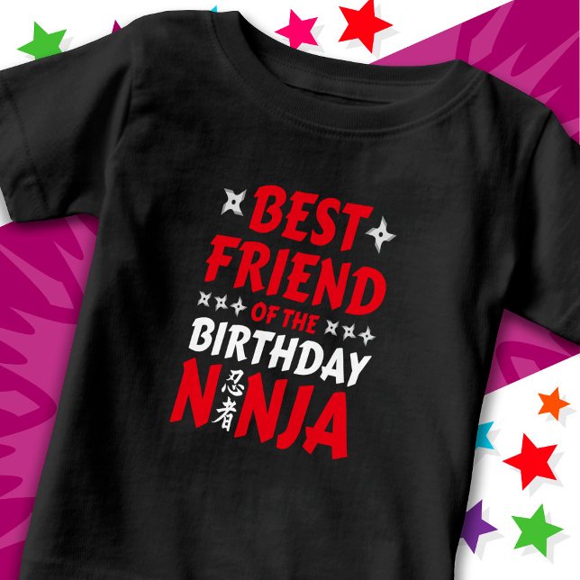 Camiseta De Bebé Niños Ninja Fiesta Karate Mejor Amigo Cumpleaños N (Subido por el creador)